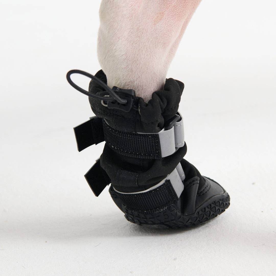 Flex Shell Water-resistant Dog Boots - Black: E (8.1cm-9.5cm / 3.2"-3.7")