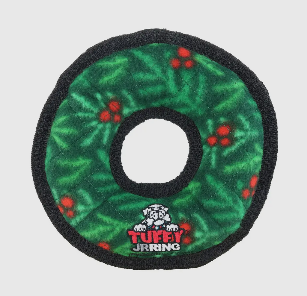 Tuffy Jr Ring Wreath, Durable, Squeaky Dog Toy
