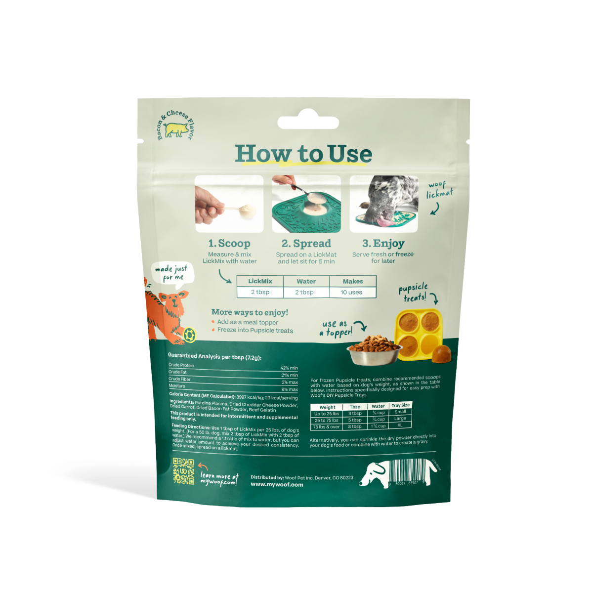 LickMat LickMix - Bacon & Cheese