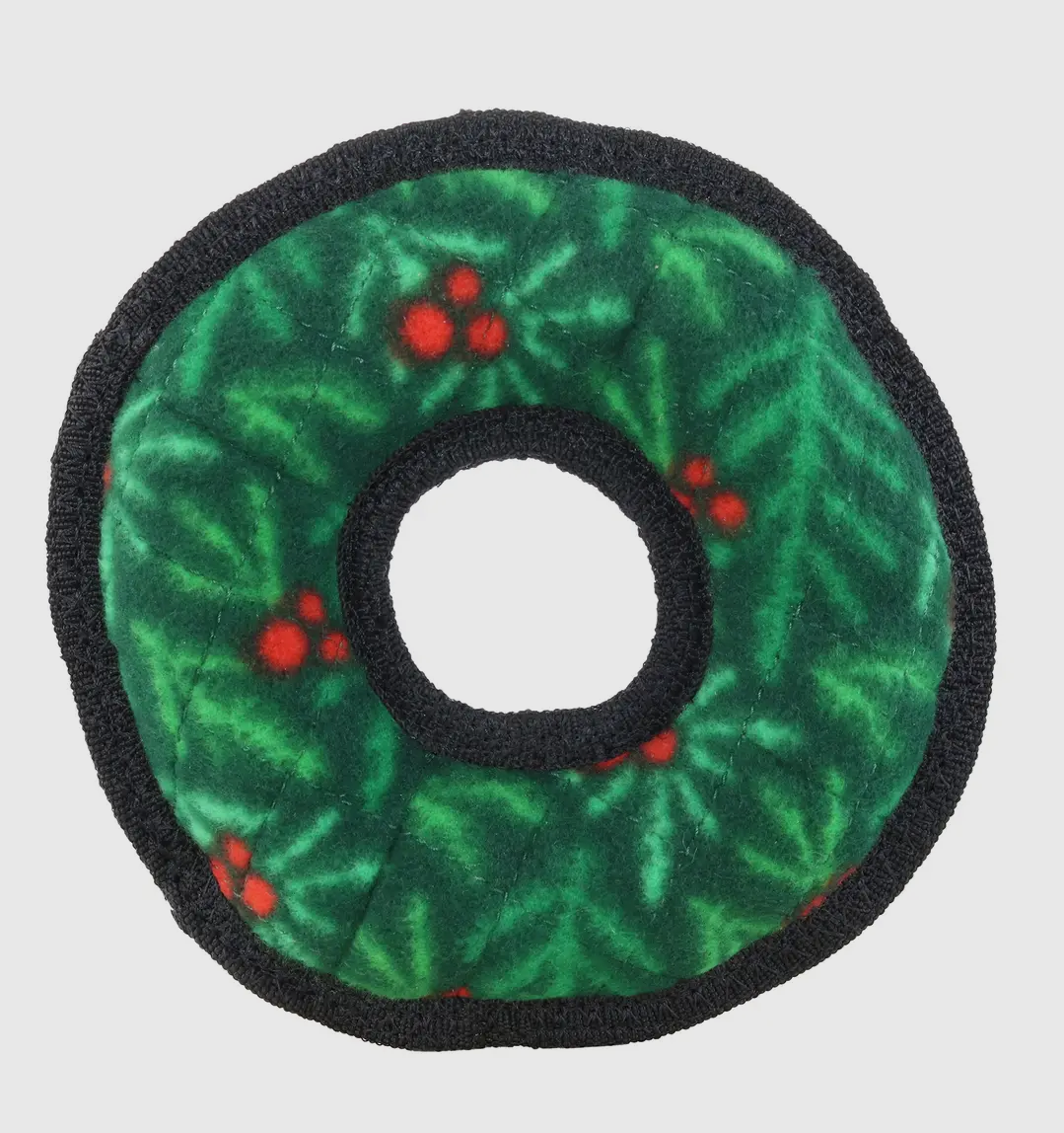 Tuffy Jr Ring Wreath, Durable, Squeaky Dog Toy