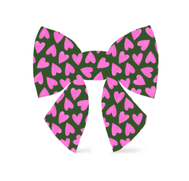 Lovestruck Valentine's Day Lady Dog Bow