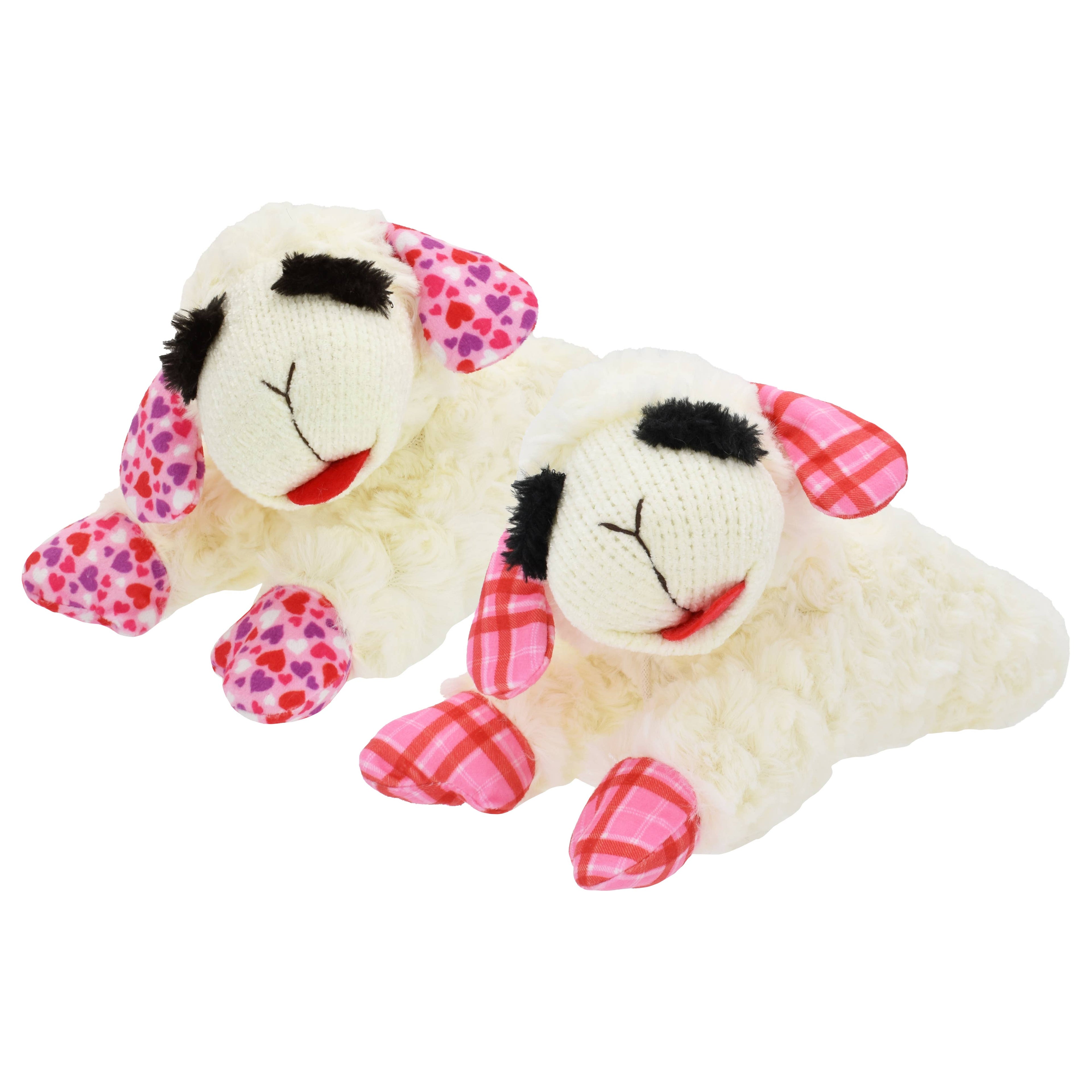 Multipet Valentine’s Day Lamb Chop Plush Dog Toy 10.5”