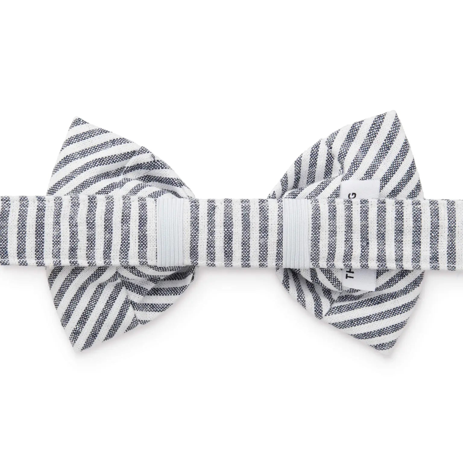 Charcoal Stripe Dog Bow Tie