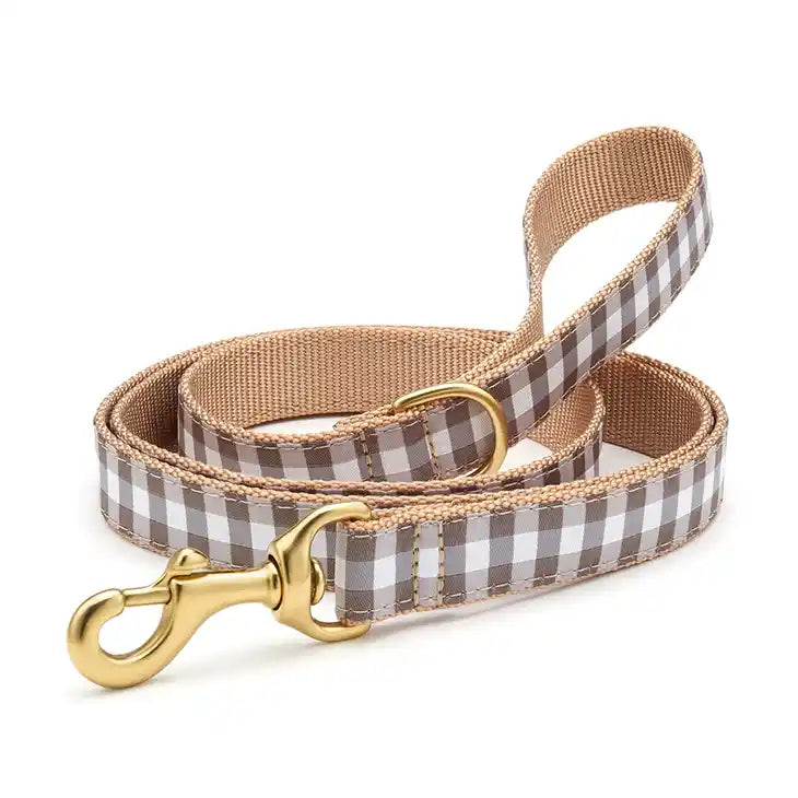 Gray Buffalo Check Dog Leash