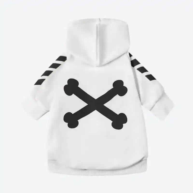 "WOOF" Dog Hoodie - White