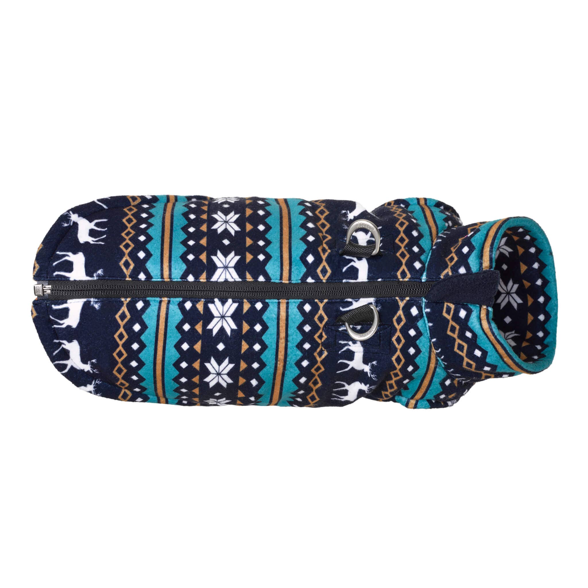 Zip Up Fleece Deer Blue