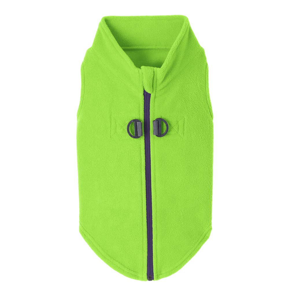 Zip Up Fleece: Lime