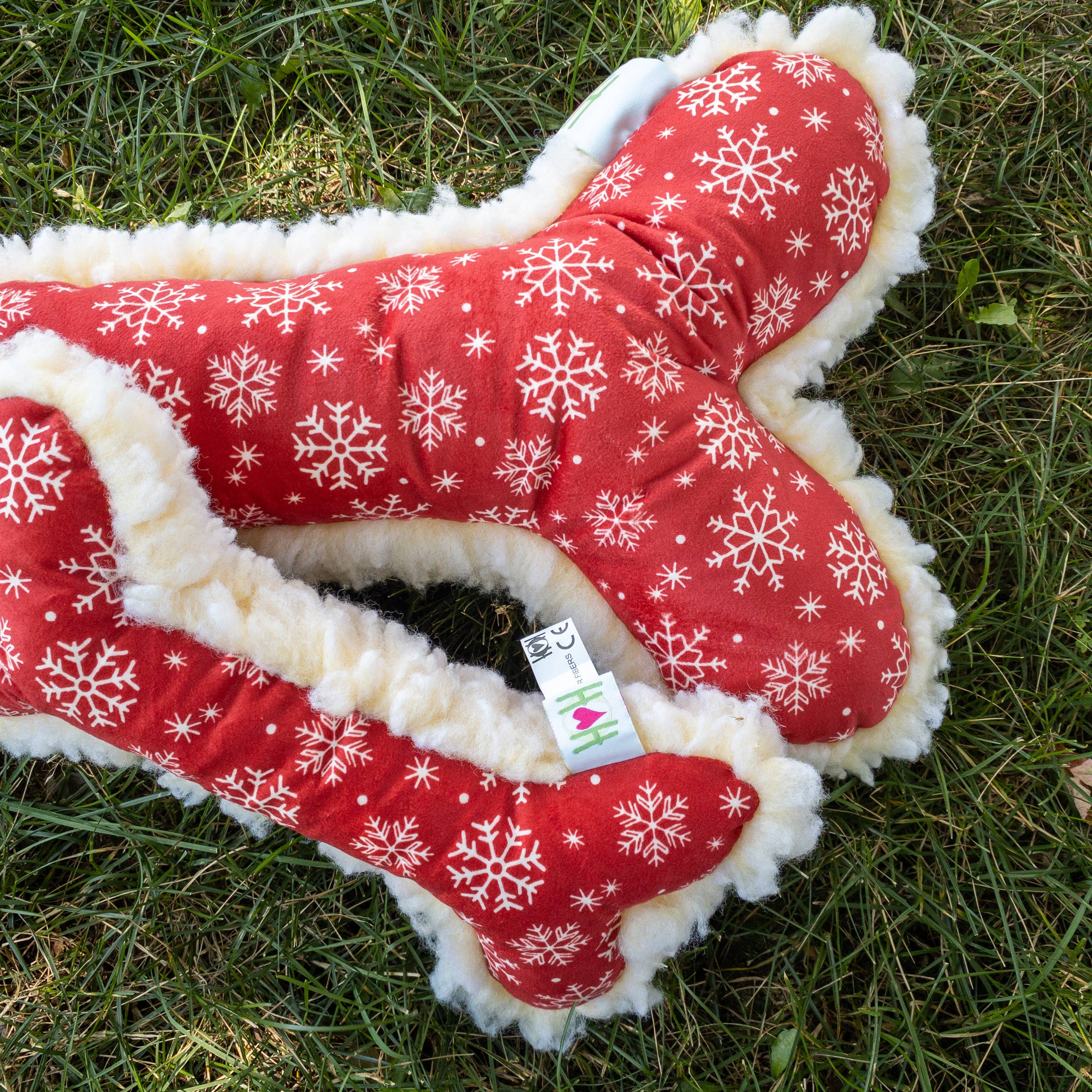 Jingle all the Way, HuggleFleece® Plush Bone Dog Toy: 2 foot