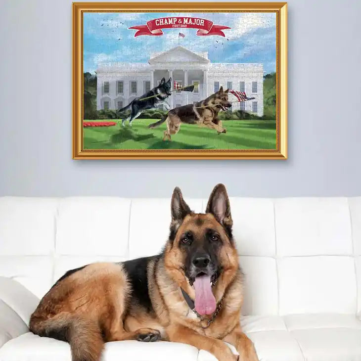 Champ & Major First Dogs Jigsaw Puzzle