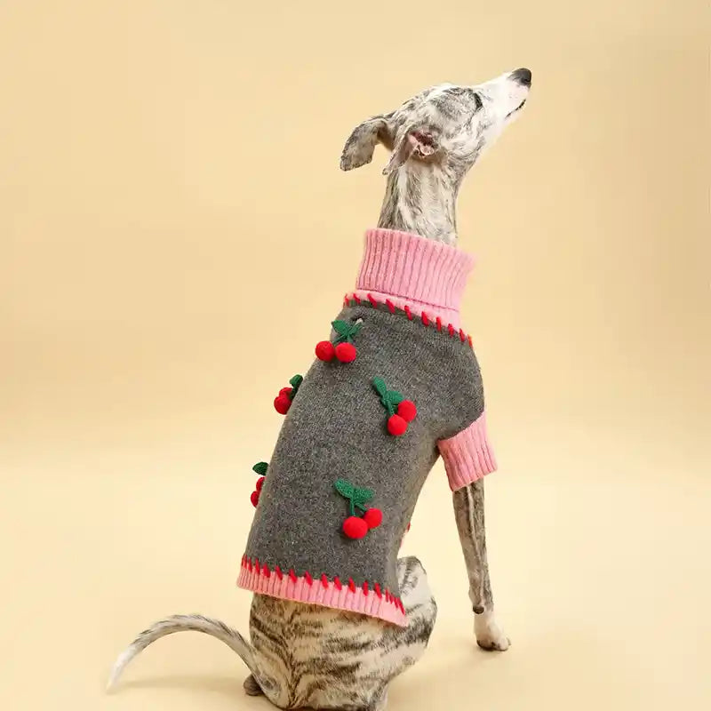 Cherry Kiss Dog Sweater