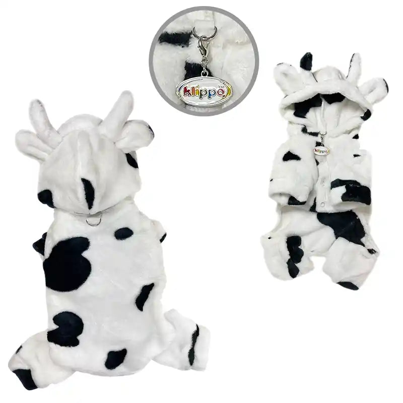 Ultra Plush Moo Cow Hooded Dog Pajamas