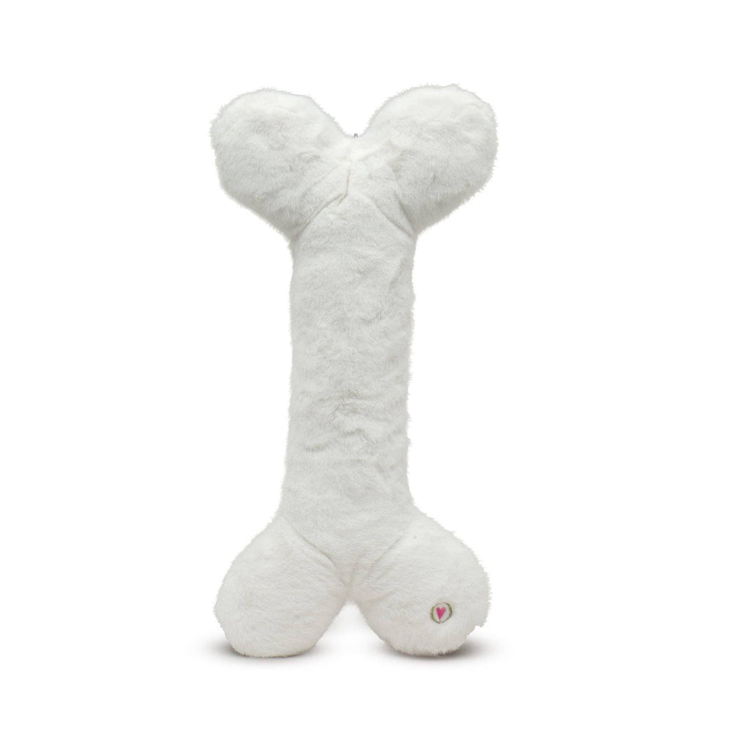 Nordic Frost Plush Bone Dog Toy: Red 2 foot