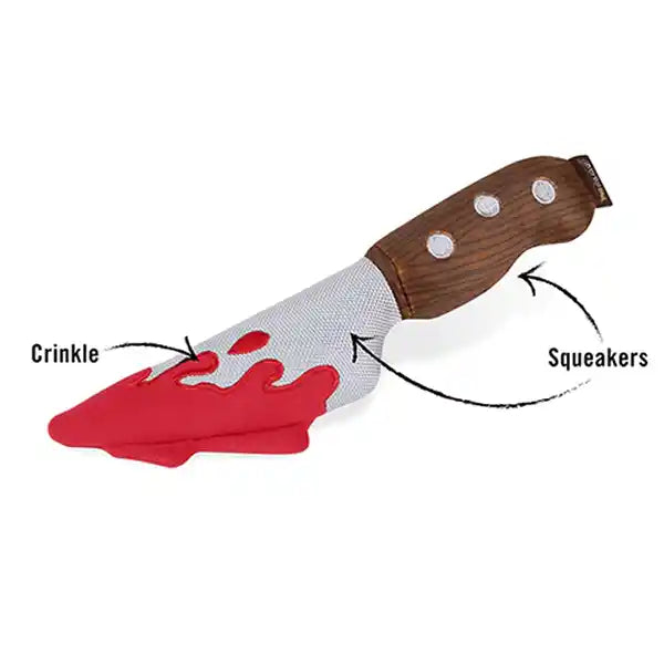 Doggy Dagger Squeaky Crinkle Dog Toy