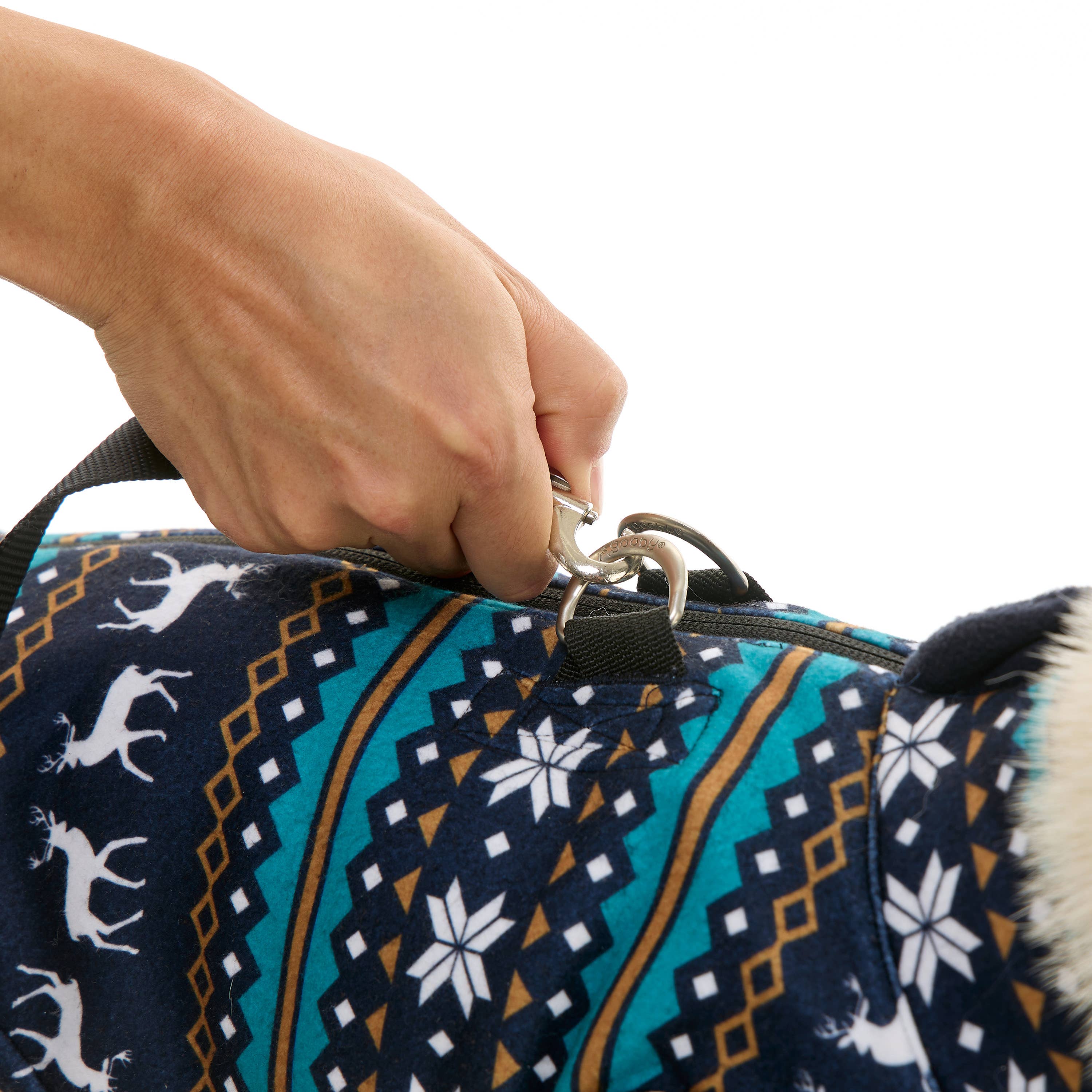 Zip Up Fleece Deer Blue