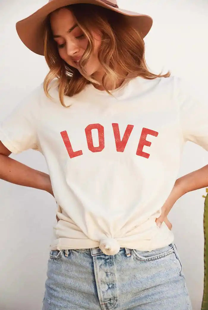 LOVE Mineral Washed T-Shirt for Humans