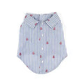 Navy Stripe Anchor Dog Shirt