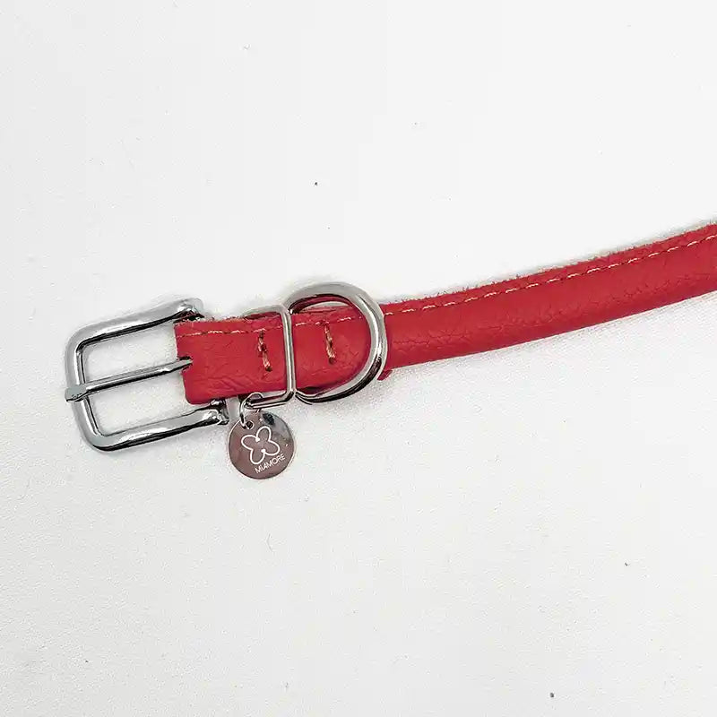 Rolled Leather Dog Collar