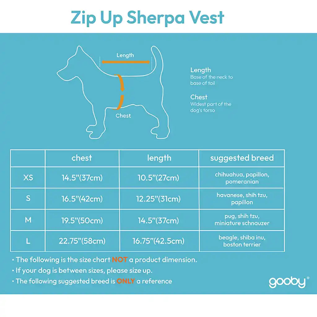 Zip Up Sherpa Harness Dog Vest