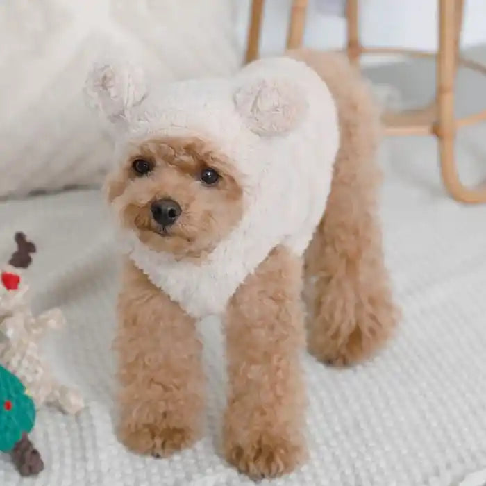 Bear Fleece Dog Hoodie